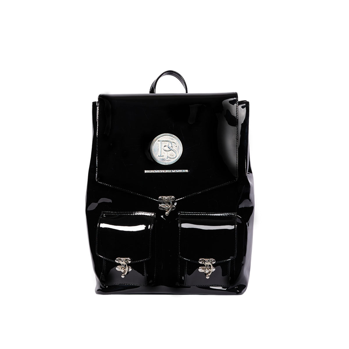 black patent leather backpack Carry All