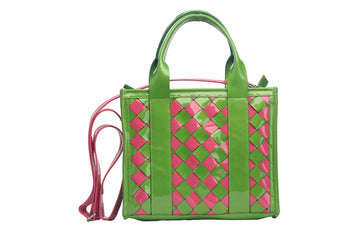 Handbags - Cross stitch Pink and Green