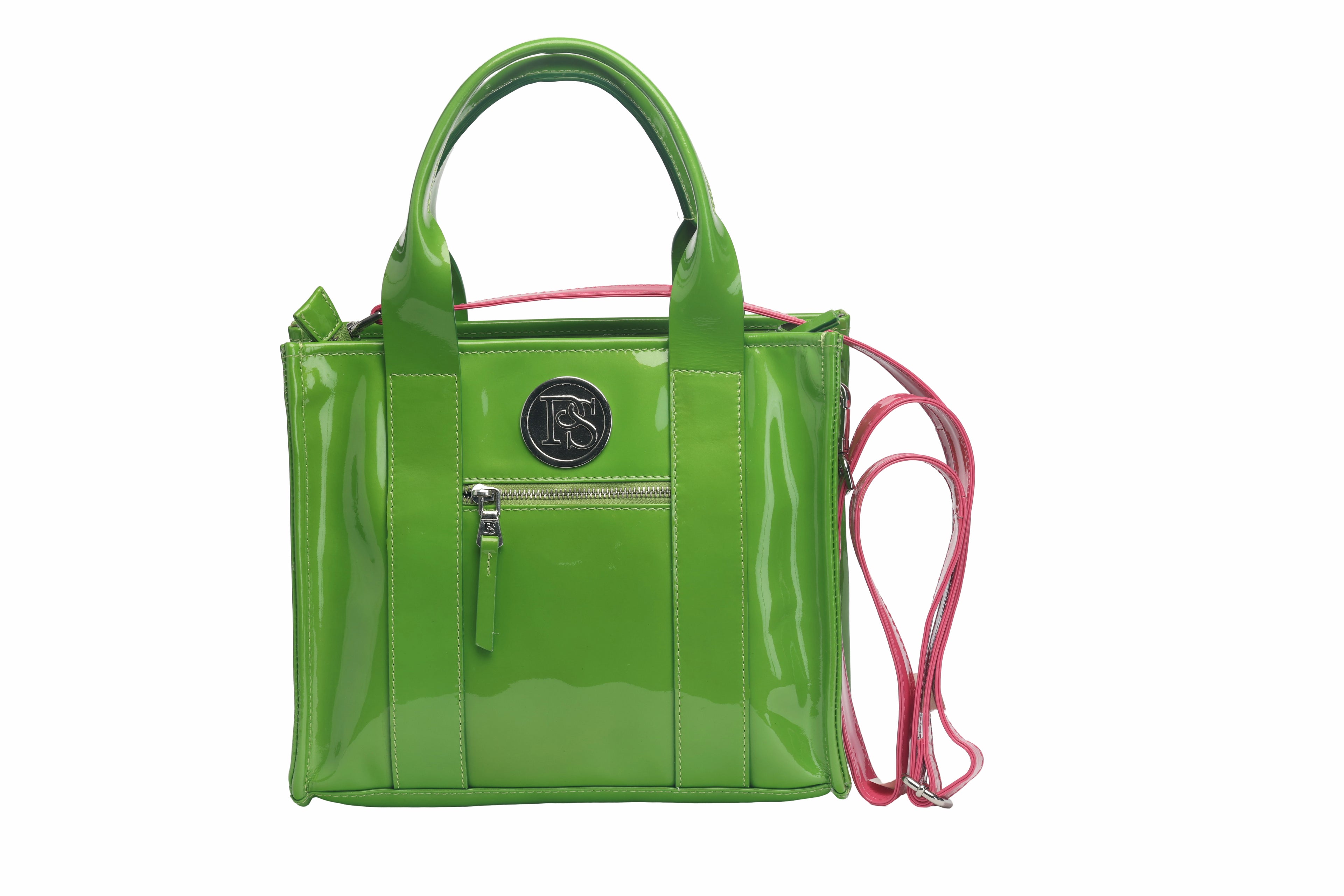 Handbags - Cross stitch Pink and Green